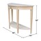 International Concepts Rectangle Half Moon Console Table, 42 W, 16 L, 31 in H, Wood, Unfinished OT-1643HD - alternate 4